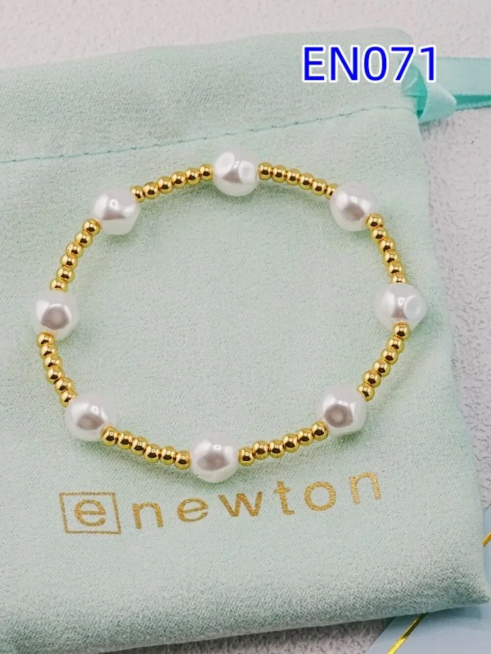 Enewton Gold Bead & Pearl Bracelet